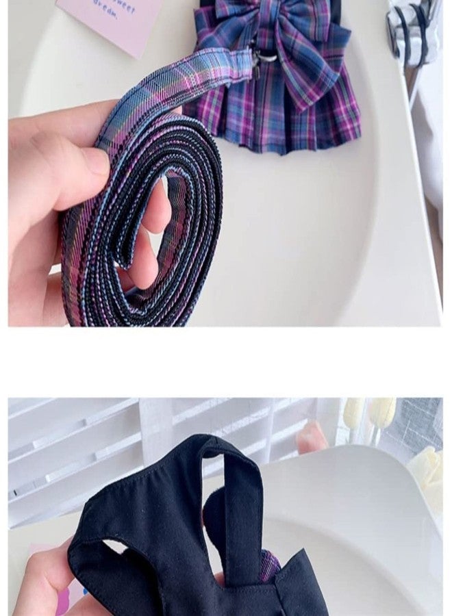 Barn Eleven Rabbit Harness and Leash for Walking Escape Proof - Cute Skirt Mesh Breathable Bunny Vest Harness Outdoor Camping Hiking Training - Also Suit for Ferret Kittn Puppy Small Animals (Small,Purple) - Image 4